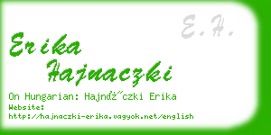 erika hajnaczki business card